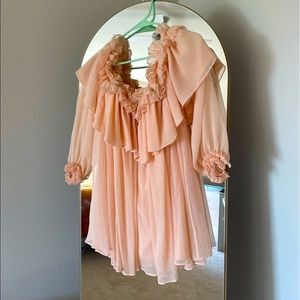 NBD off the shoulder ruffle mini dress